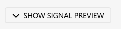 The photo shows the "Show Signal" section in the alarm configuration panel.